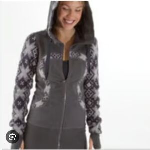 LULULEMON Vintage Scuba Live Simply Gray Snowflake Priny Jacquard Women's Hoodie